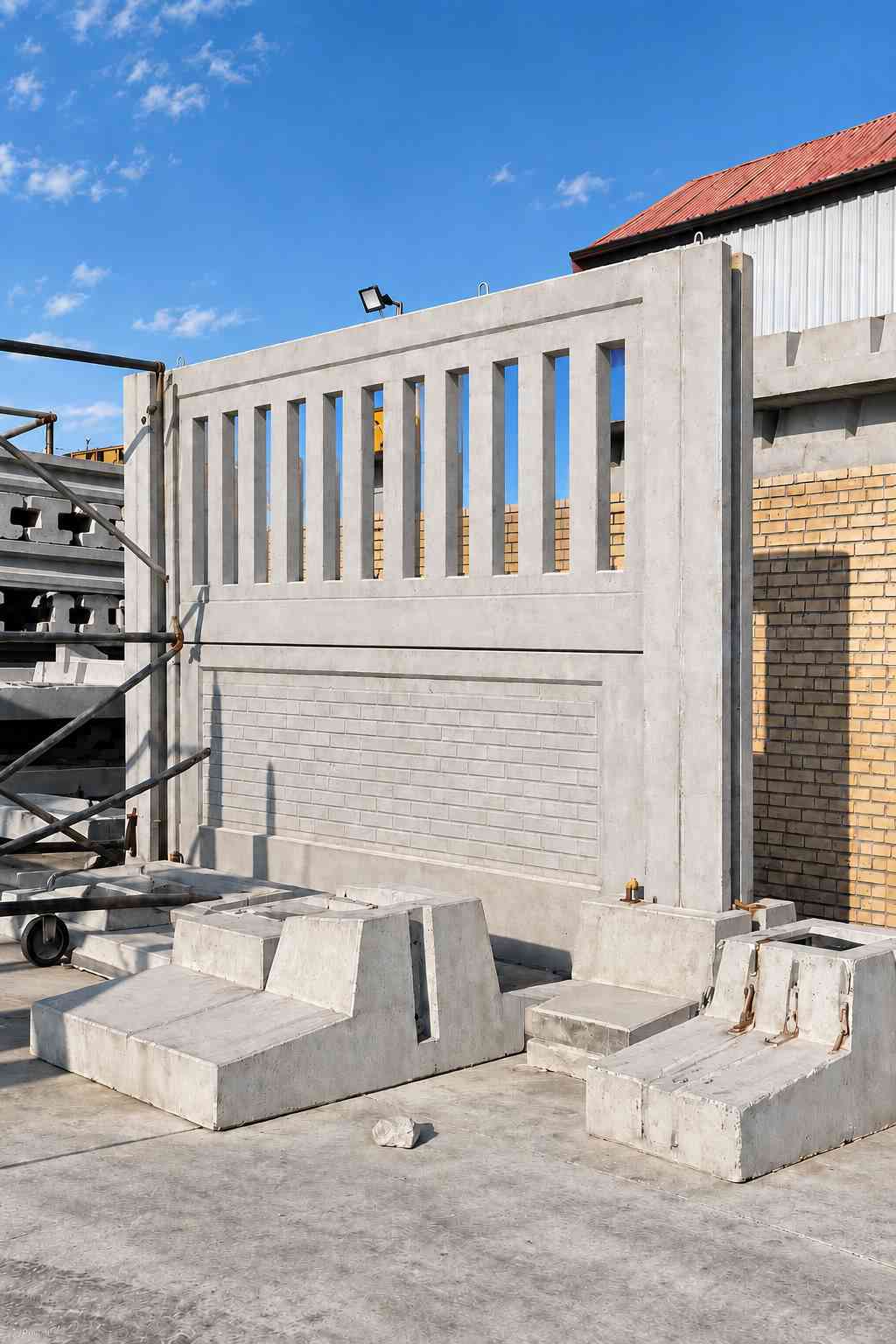 دیوار نرده بتنی