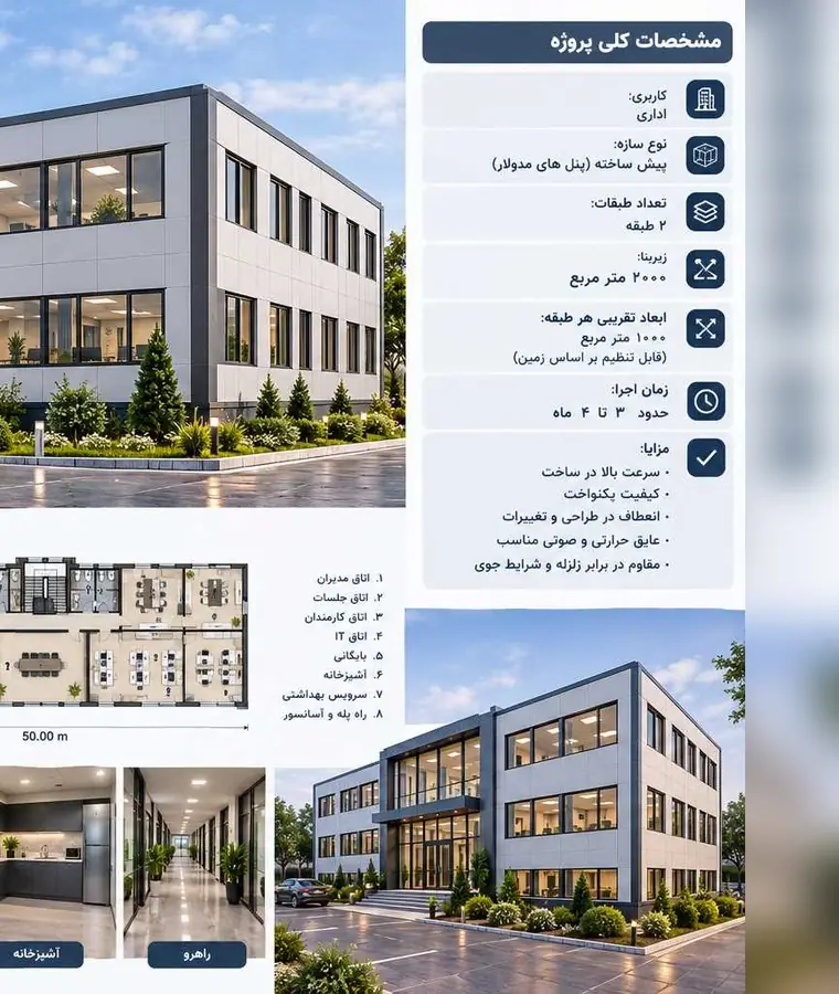 خانه و ویلای پیشساخته — نمای پروژه